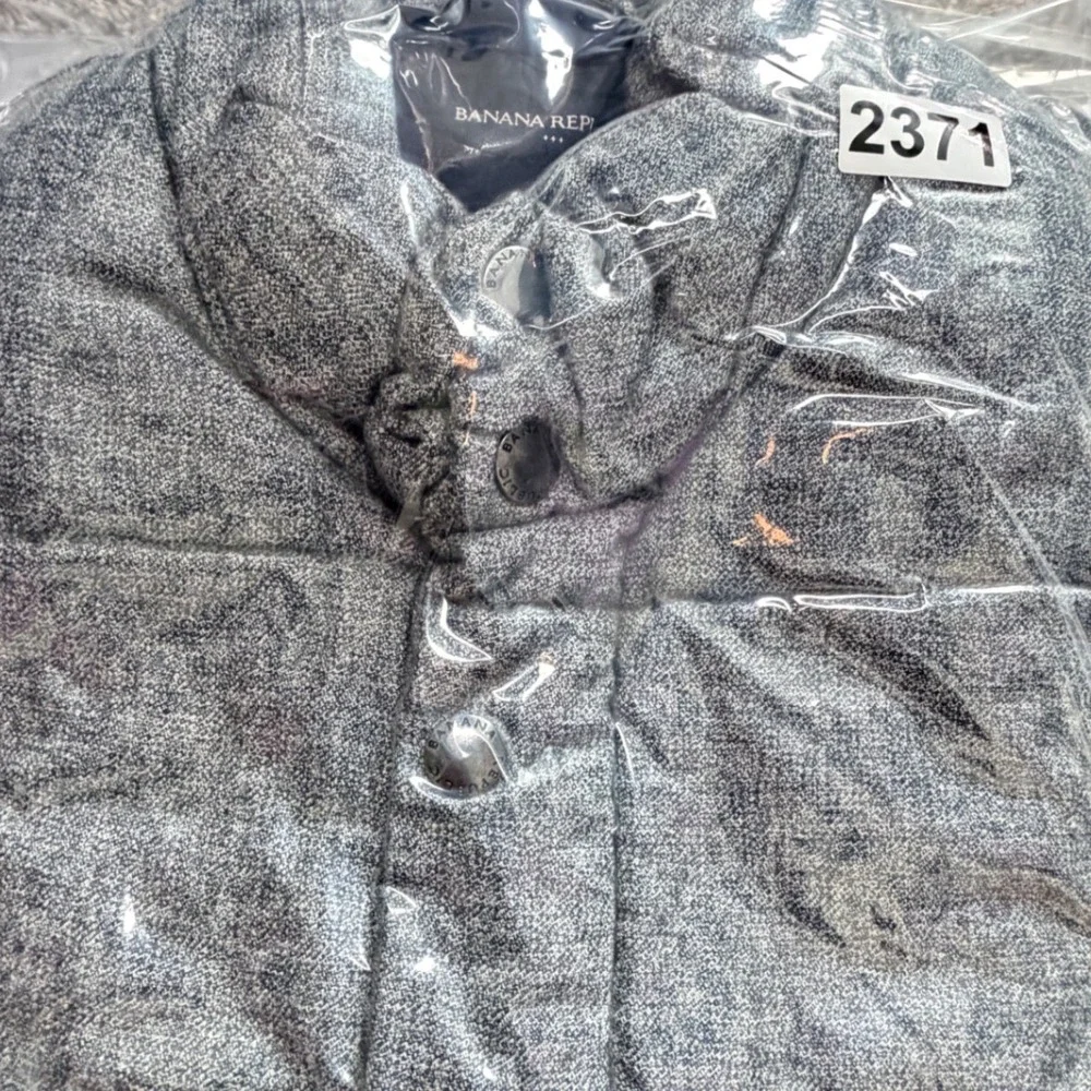 Banana Republic Mens  Classic Grey Marl Quilted Puffer Vest Medium